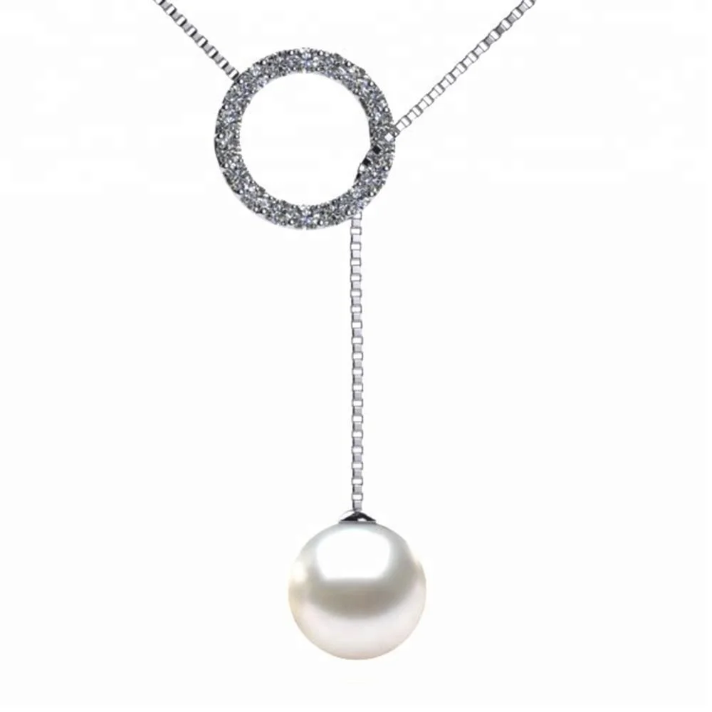 

pearl necklace 925 sterling silver zircon women jewelry necklace, Customized