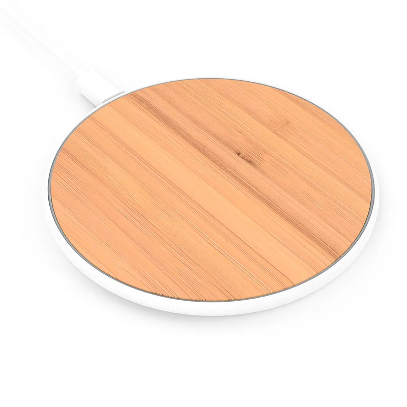 

Natural bamboo qi wireless charger for samsung iPhone wireless charging station