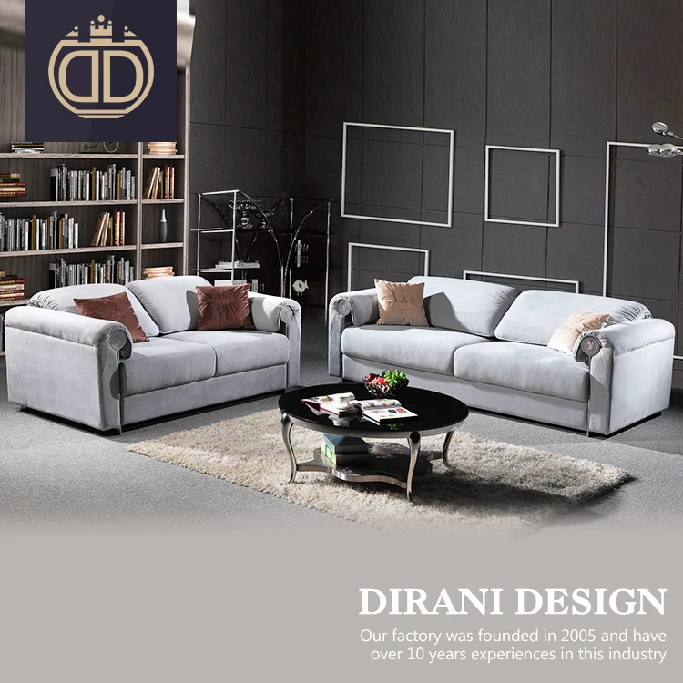 3 Seater Foam Sofa Velvet Fabric Blue Sofas Italian Simple Modern Design Light Wooden
