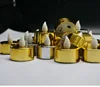 Battery operate flameless Mini Electric LED Tea Candle Light golden shell