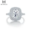 Mianco Wholesale Factory 1 Carat Solitaire Diamond Ring 925 Silver Oval Stone Ring MR100S