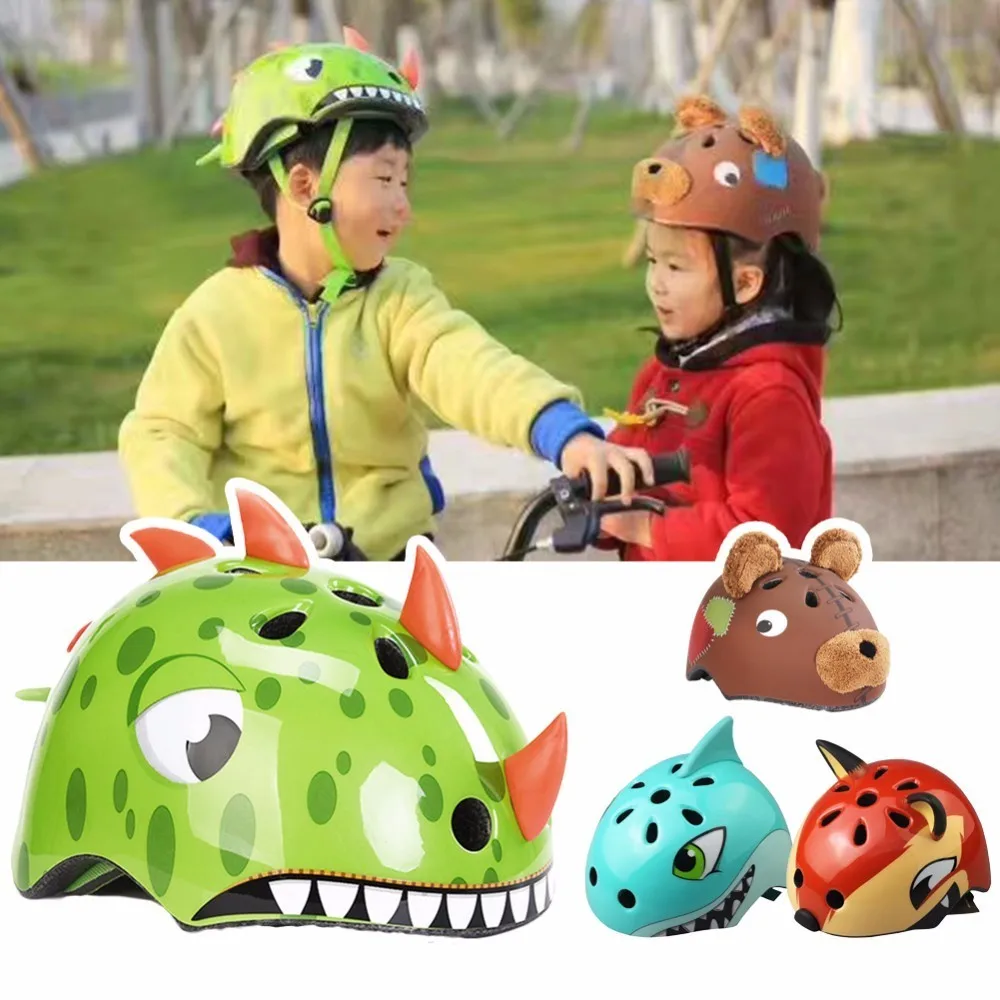 3-8 años de los niños cascos de bicicleta de alta densidad pc de dibujos  animados niño ciclismo montar niños bicicleta cascos ciclismo