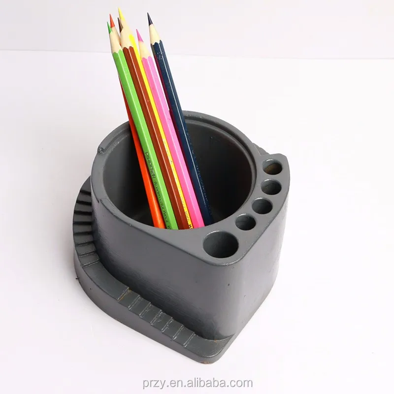 Cement Pen Holder Silica Gel Desktop Decoration Water Concrete Loft Wind Pen Insert Silicone