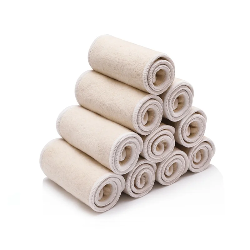 

50PCS Free shippingNatural material hemp cotton cloth diaper with insert