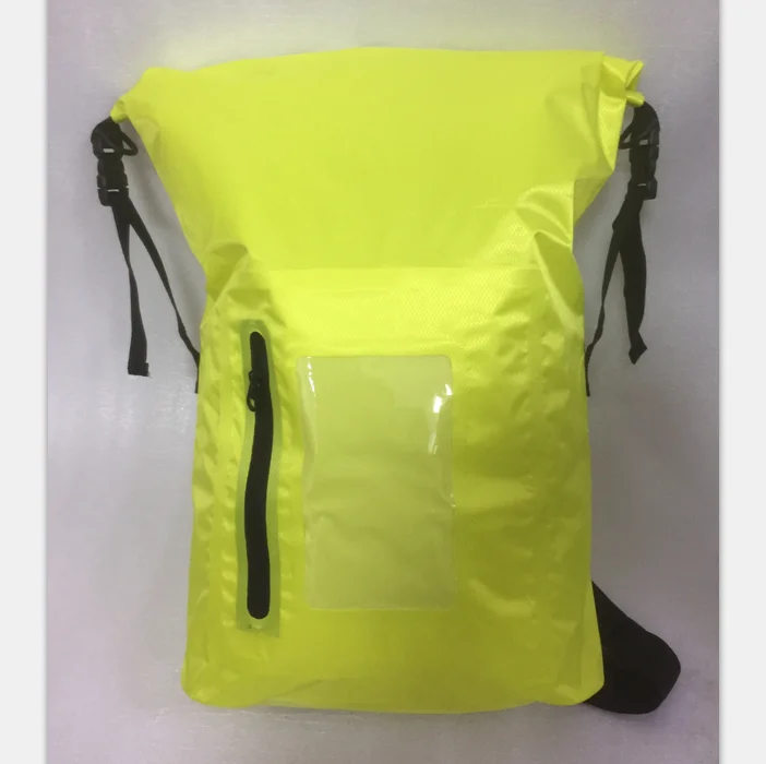 

15L Pvc Waterproof Backpack Pack Gifts Bag as Promotion Dry Plastic Outdoor OEM Disposable 210T Ripstop Pvc Flexiloop Handle