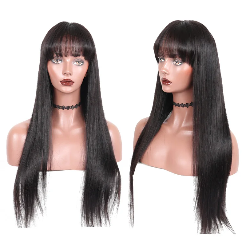 chinese bang wig human hair