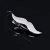 Custom Manufacturers Tie Bar with Gold and Silver Mustache Tie Clip
