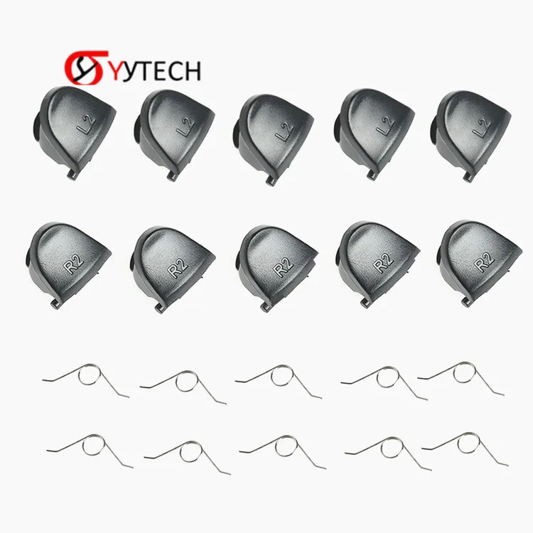 

SYYTECH 5 Pairs L2 R2 Trigger Springs Replacement Parts Buttons For PS4 Controller, Black