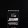 beauty engraving 3d laser crystal 3d glass photo cube for gift