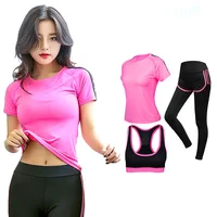 

Women Custom Sportswear Workout Clothing Fitness For Girl Pink Yoga Wear