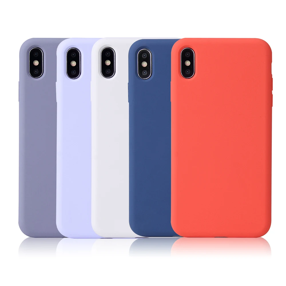 

Free Shipping Liquid Silicone Designer Cellphone Cases Bulk Cell Phone Case Smartphone for iPhone X XS 5.8 XR XS Max, Multi;black;white;red;blue;pink etc.