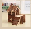 Mini pet house small animal house natural wooden hamster cages carrier houses