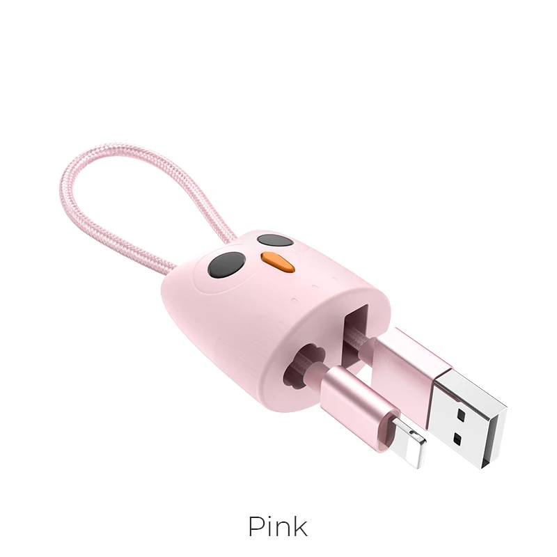

Hoco KX2 Lovely Owl Shape 24cm Usb Data Line For IPhone Cable, White;pink;grey