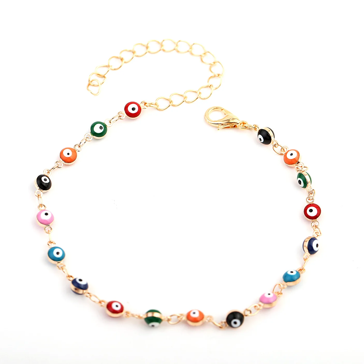 

Fashion Evil Eyes Bead Anklet For Women Jewelry, Gold silver