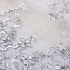 Fashion white handmade clothing and textile beaded lace pearl tulle wedding dress fabric dubai