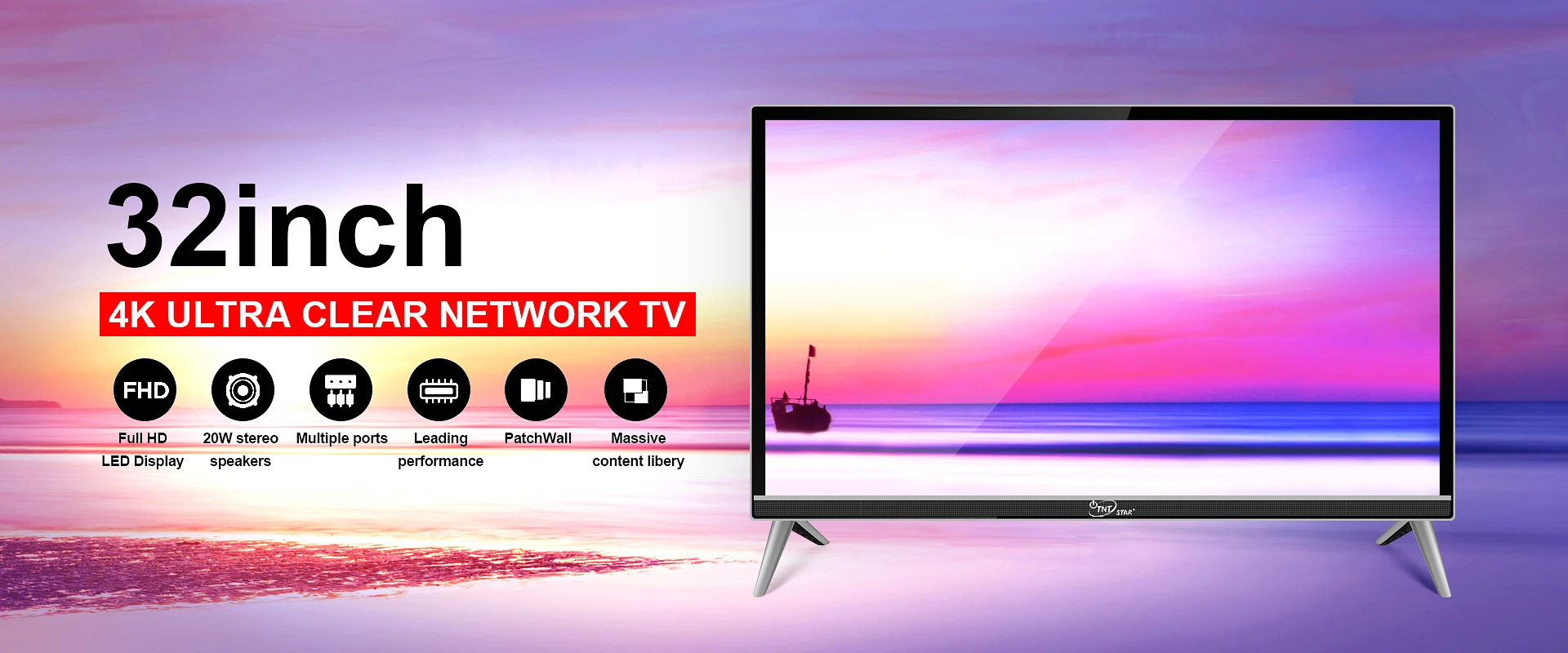 TNT STAR TV 32 inch Chinese Version Original , advertising led wifi tv
