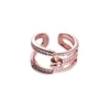 Vogue AA+zircon CZ diamond rings for women party accessories rose gold JW120-1
