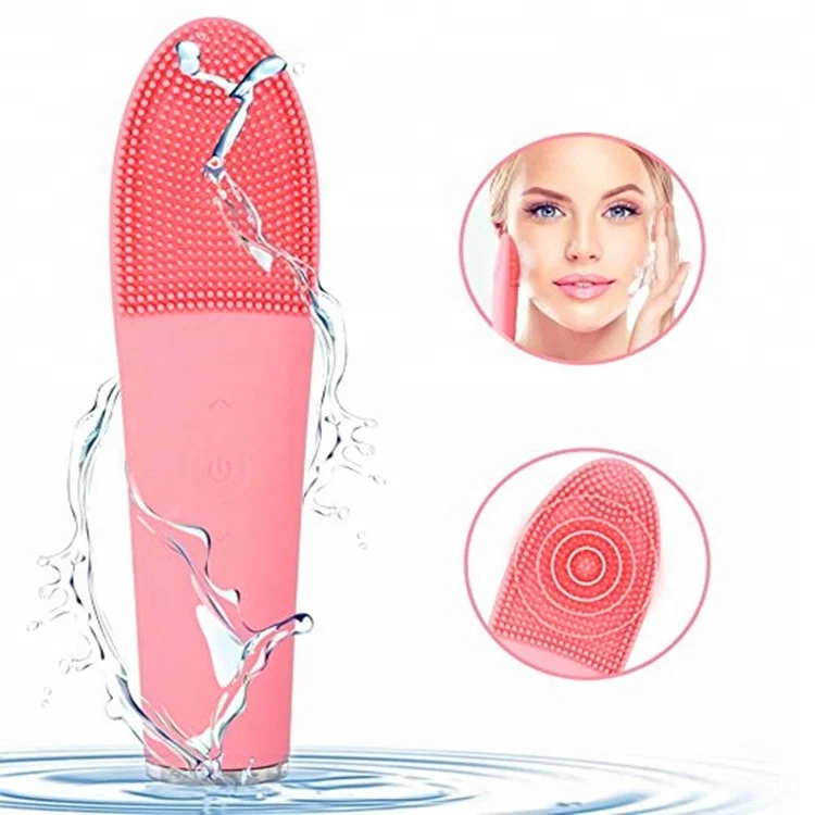 

High quality USB rechargeable silicone facial cleansing brush face skin Beauty care massager, Optional