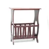wooden magazine end table mahogany side table with magazine storage end table