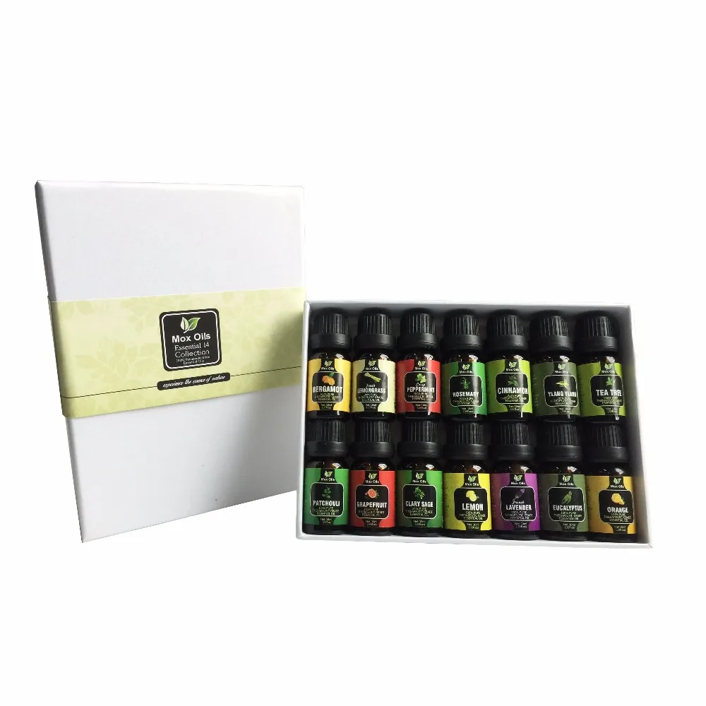 

organic lavender essential oil set- 14/10 Ml Aromatherapy Gift Set lemongrass oil /10ml private label - 826074