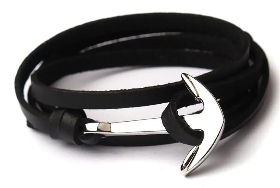 

Popular leather bracelet for men and women anchor bracelet, N/a