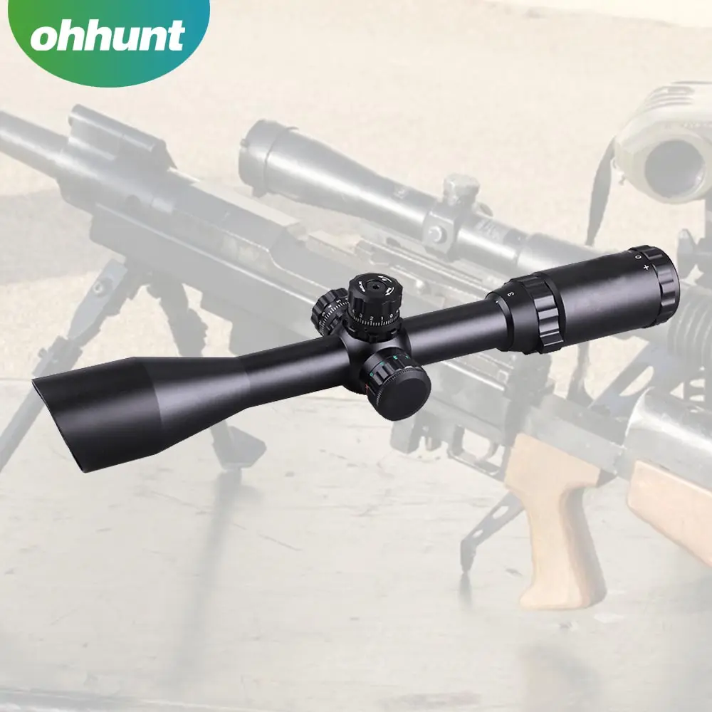 

Hunting Gun Accessories 3-9x40EG Red/green illuminated Tactical Optical Sight Mil dot Locking Rifle Scope, Black