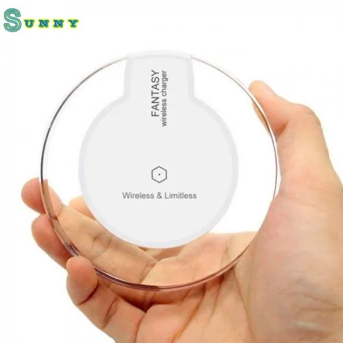 

2019 new technology round crystal fantasy input 5V 2A k9 wireless charger for phone charging pad