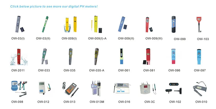 click here to see more our digital PH meter