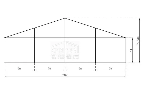 KENTEN 20x50m 500 People Tent Luxury Marquee Tent in Nigeria