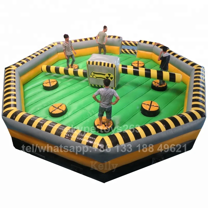 

free sea shipping inflatable wipeout game for sale commercial inflatable meltdown sport game