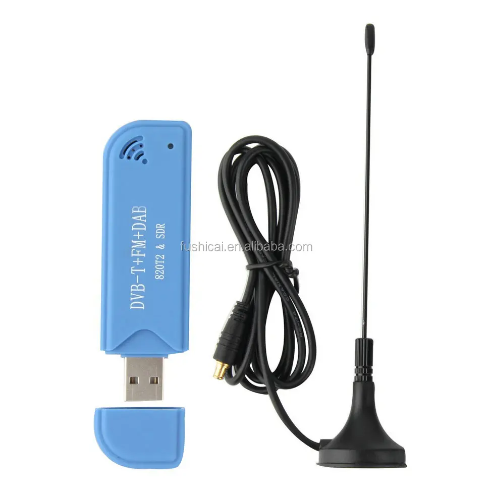 

SDR +DAB +FM USB DVB-T & RTL-SDR Receiver, RTL2832U & R820T2 Tuner, MCX, Blue