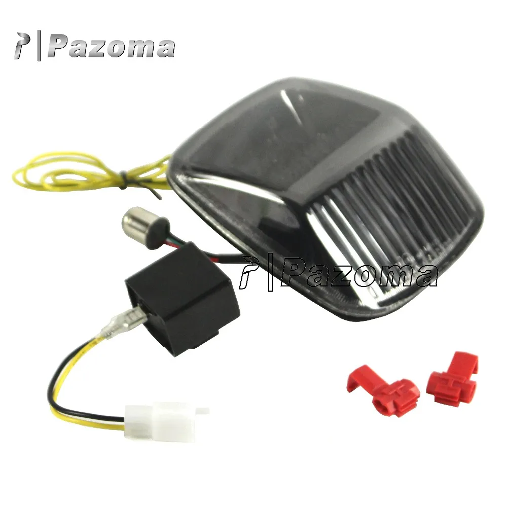 Smoke Motorcycle Led Brake Tail Light Integrated Turn Signal For Harley