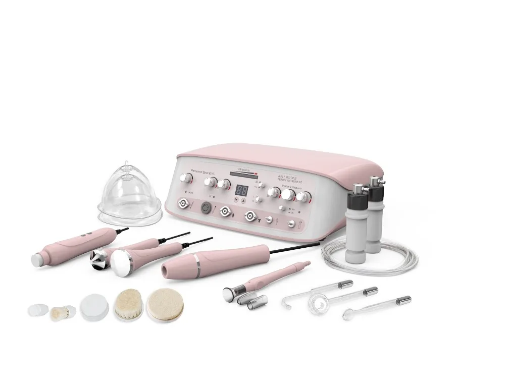 

Beauty Machine With Blackhead Remover For Face Cleansing With Facial Brush, Pink;white;blue