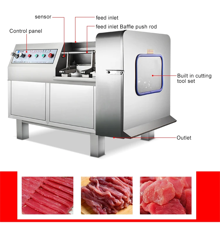 High Output Meat Cuber Cutting Machine/frozen Meat Dicing Machine/meat