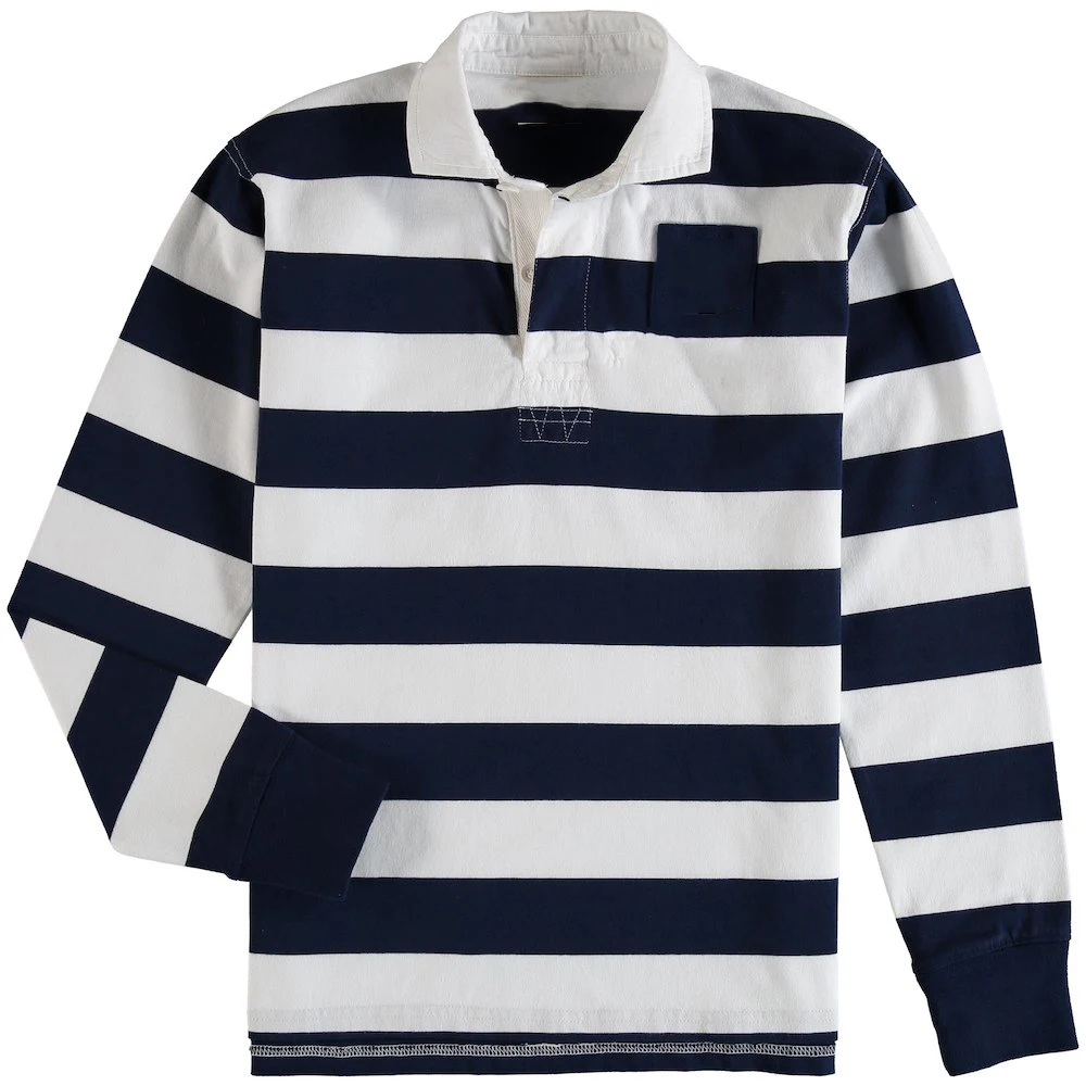 Long Sleeve Cotton Rugby / Football Jerseys - Buy Long Sleeve Striped ...