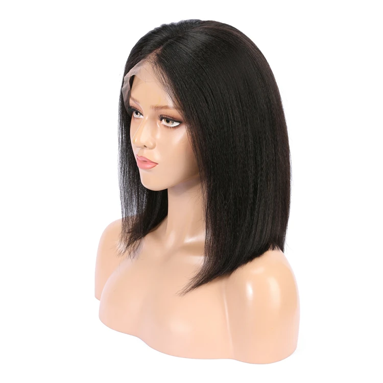 

Cheap wholesale brazilian kinky straight no tracks full lace wig