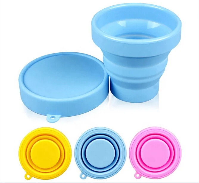 

Silicone Collapsible Cup Healthy Rubber Folding Drinking Cup For Travel Collapsible Cup, Pantone color