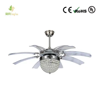 Modern Model Fancy Design Ac Motor Led Light Plastic Blade Crystal Ceiling Fan Buy Crystal Ceiling Fan Modern Ceiling Fan Decorative Ceiling Fan