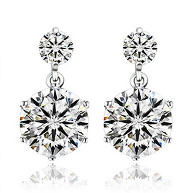 

Fashion beautiful women jewelry gold silver plated flower earring Free Shipping