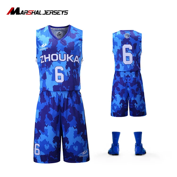 Blue Basketball Jersey Uniform Design 