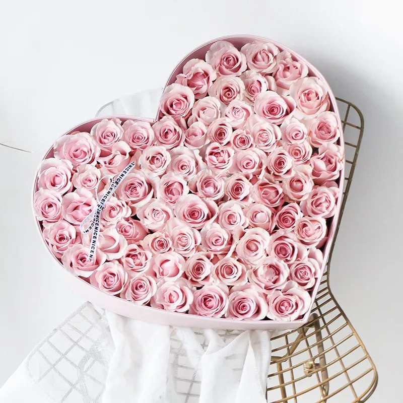 Luxury Large Extra Big Size Heart Shape Matte Flower Rose Cardboard ...