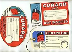 cunard luggage tags