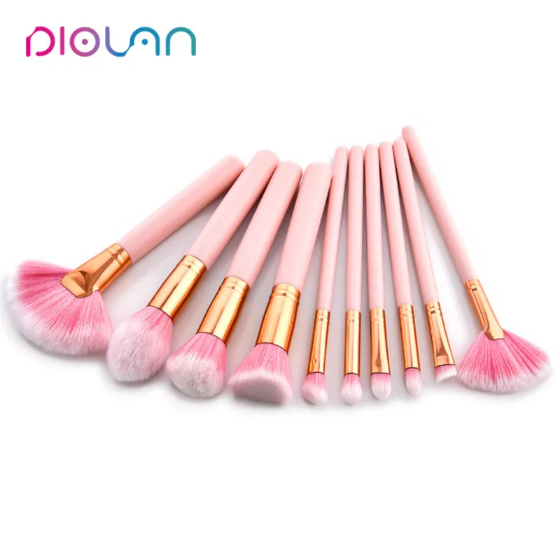 

Professional own brand makeup brushes head pinceis de maquiagem rose gold, Customized color