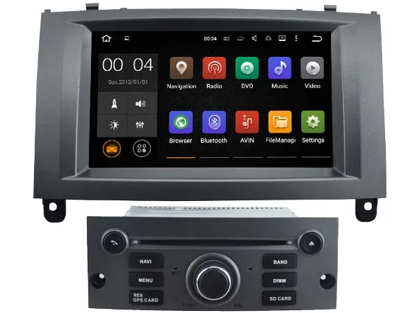 Top Android 9.0 Car Dvd Navi Player FOR PEUGEOT 407 audio multimedia auto stereo support DVR WIFI DAB OBD all in one 17