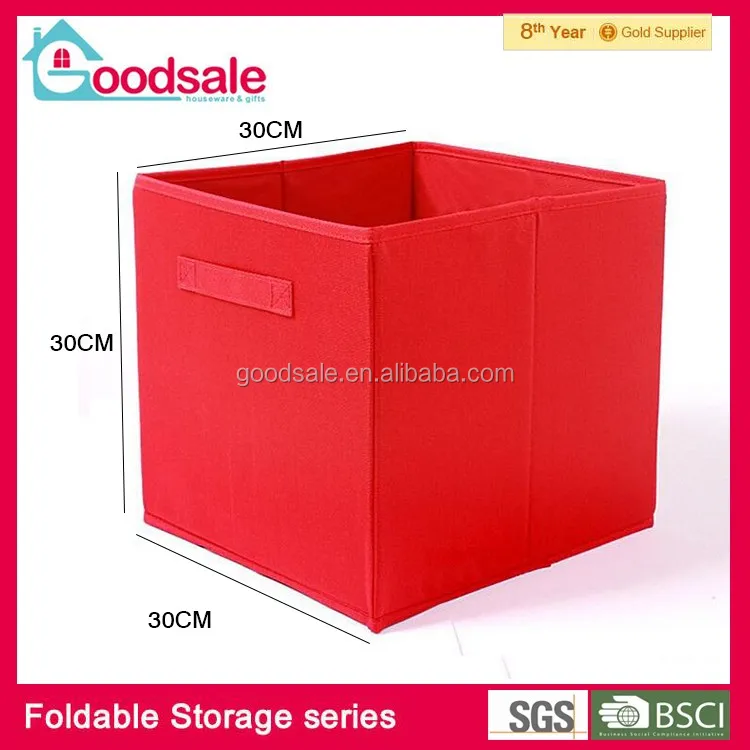 30*30*30cm Cube Foldable Storage Organizer Collapsible Storage Box With