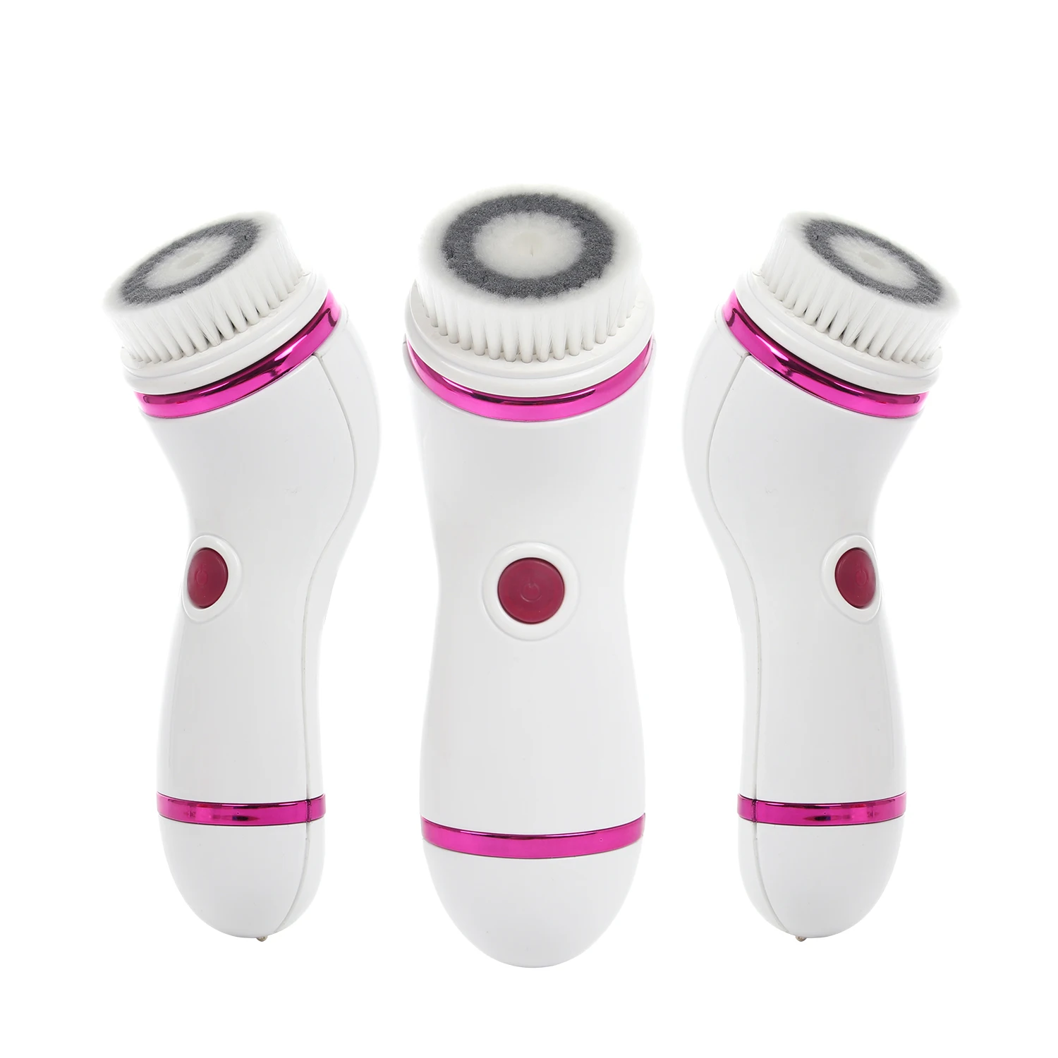 4-1 Rechargeable Facial Cleaning Brush 2019 Amazon Hot Sale Electric Face Scrubber Massage Waterproof Portable Skin Care Tool