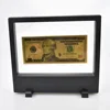 10 dollar Colorful Gold Plated Paper Money banknote With Display Case