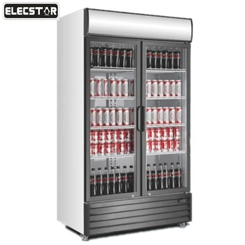 beverage cooler double door