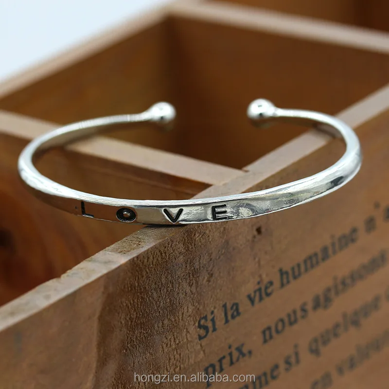 

2021 women Female popular hot style new jewelry environmental material hand ring contracted love open bracelet