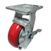 Removable Industrial Heavy Duty Cast Iron Pu Swivel Caster Wheels With Brake Wholesale